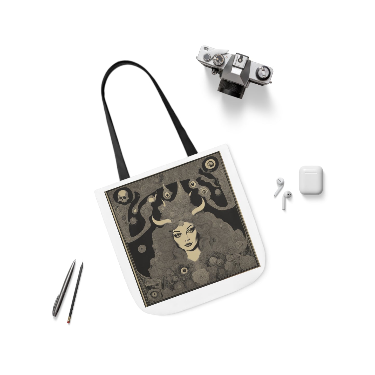 She Devil Canvas Tote Bag, 5-Color Straps