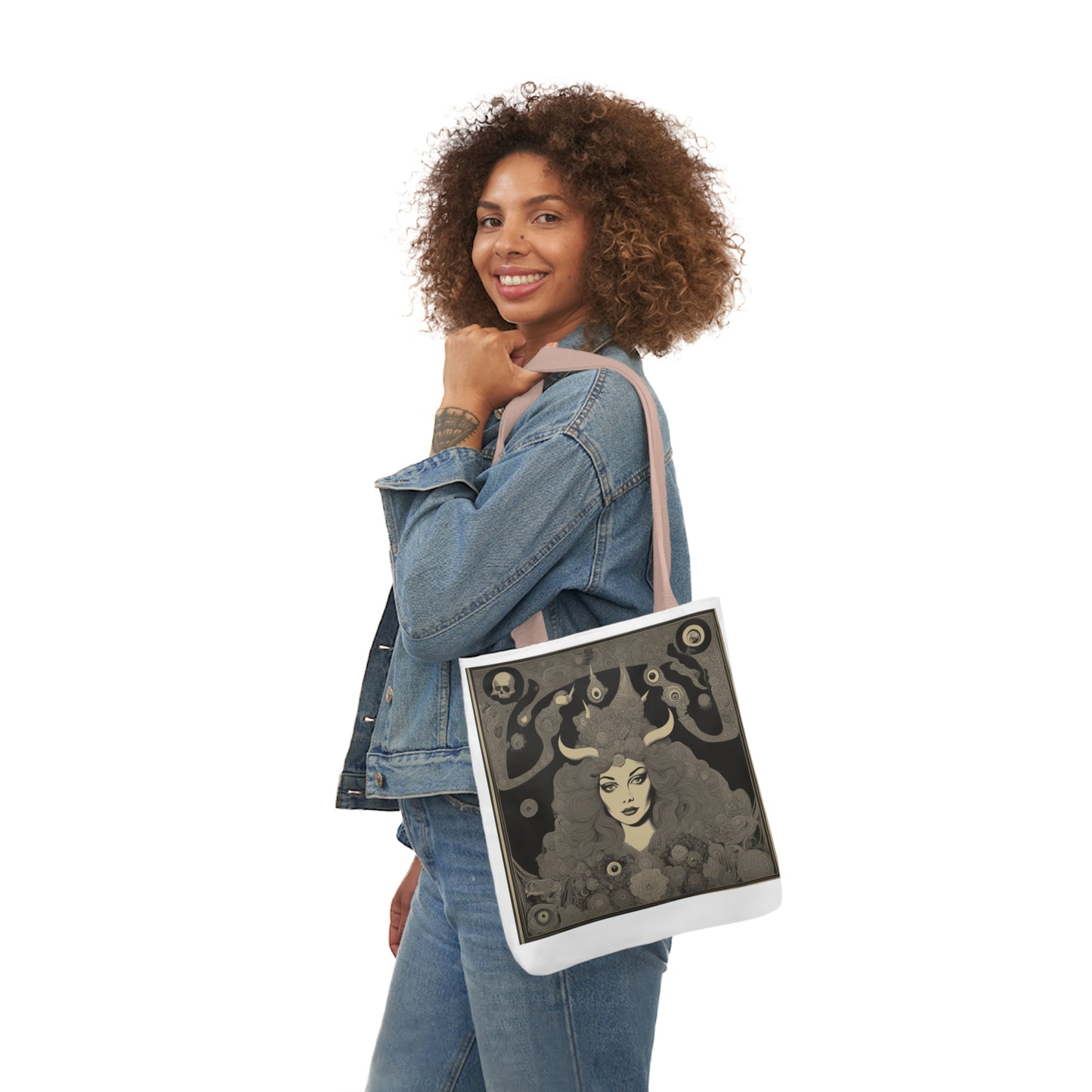 She Devil Canvas Tote Bag, 5-Color Straps