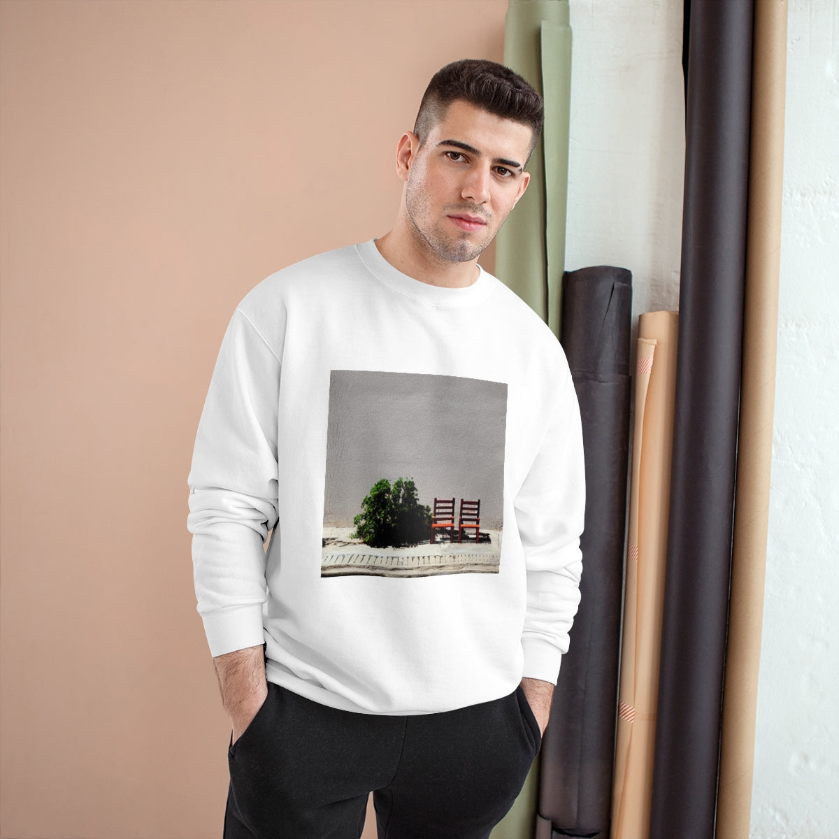 Empty Chairs Minimalism Champion Sweatshirt