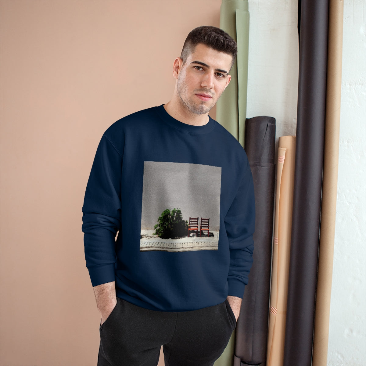 Empty Chairs Minimalism Champion Sweatshirt