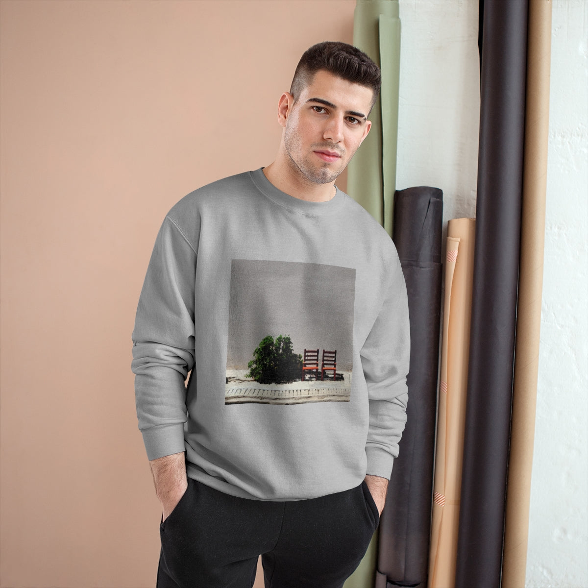 Empty Chairs Minimalism Champion Sweatshirt