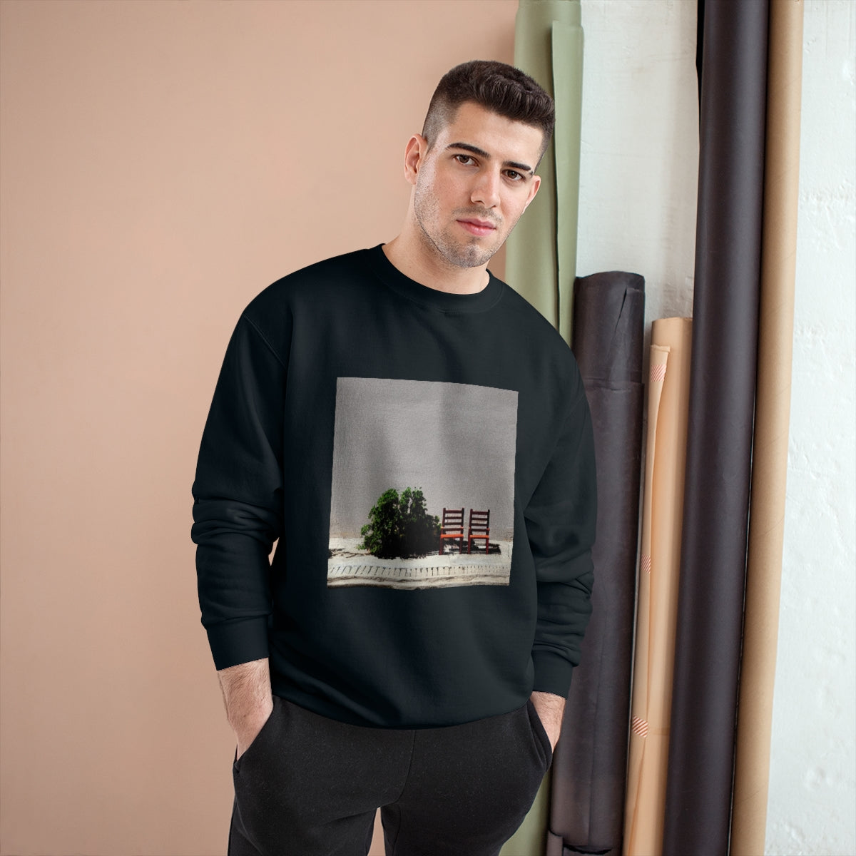 Empty Chairs Minimalism Champion Sweatshirt